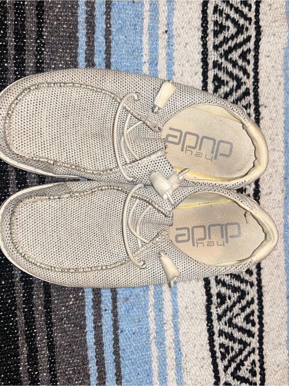 Hey Dude Beige Knit Slip-On Moccasins